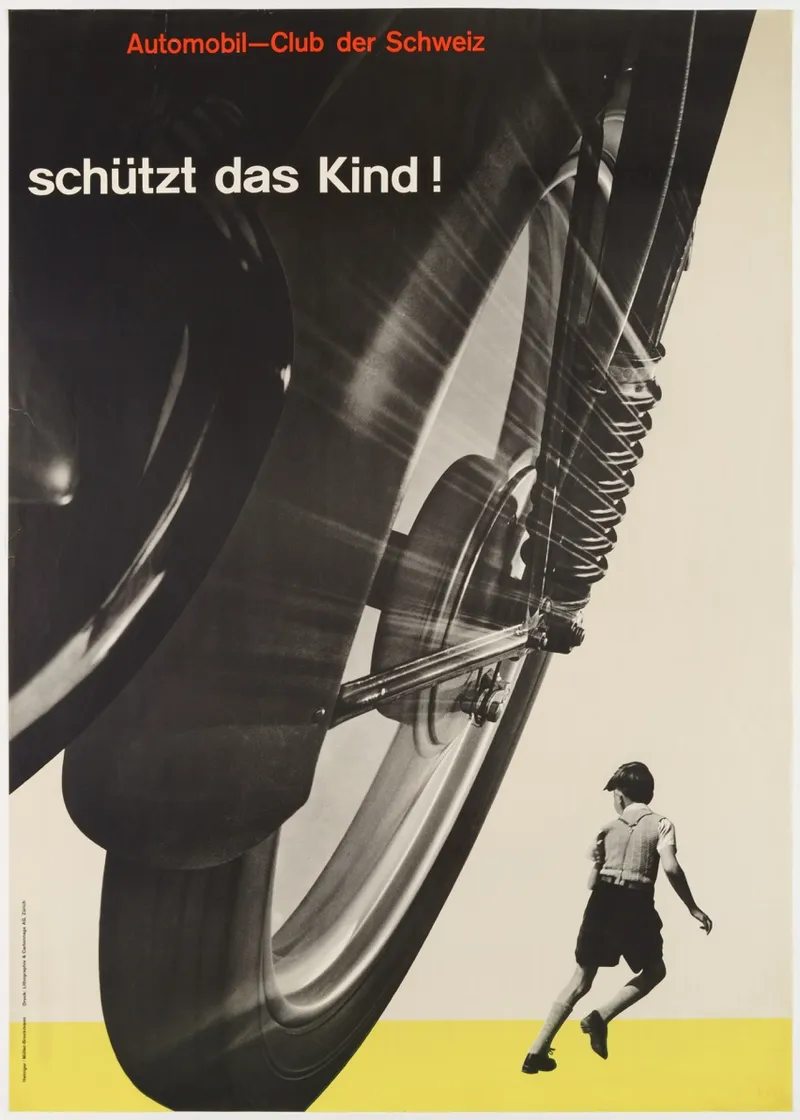 Schützt das Kind! poster door Josef Müller-Brockmann