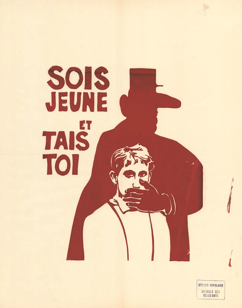 Sois jeune et tais-toi door Atelier Populaire